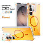 Samsung Extraordinary Chameleon Magnetic Case for S26 Ultra S25 S24 S23 Gradient Purple Pink Glitter Back, Magsafe Support, Built-In Camera Lens Film, 170 ° Drop Protection, Soft TPU Bumper, Accessories, Smartphone
