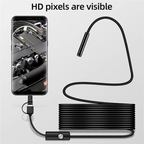 Cámara Endoscópica HD 3-en-1 Impermeable – Inspección Profesional al Alcance de tu Mano