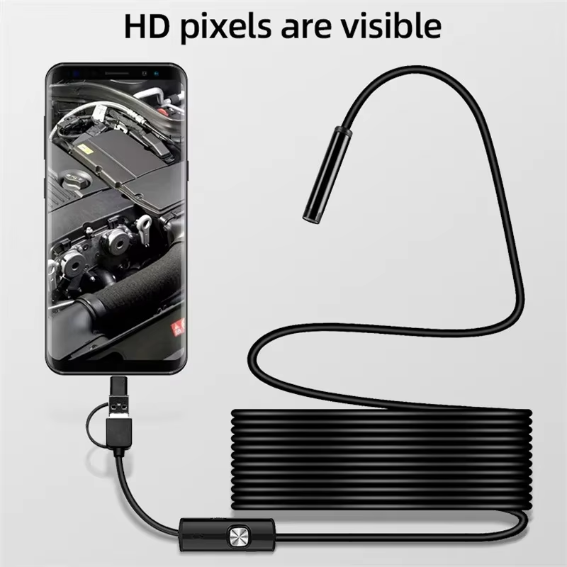 Cámara Endoscópica HD 3-en-1 Impermeable – Inspección Profesional al Alcance de tu Mano