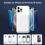5000Mah Magnetic Power Bank for Iphone 12–17 Series, Works Best with Magsafe Case or No Case, Portable Wireless Charger
