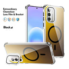 Samsung Extraordinary Chameleon Magnetic Case for S26 Ultra S25 S24 S23 Gradient Purple Pink Glitter Back, Magsafe Support, Built-In Camera Lens Film, 170 ° Drop Protection, Soft TPU Bumper, Accessories, Smartphone