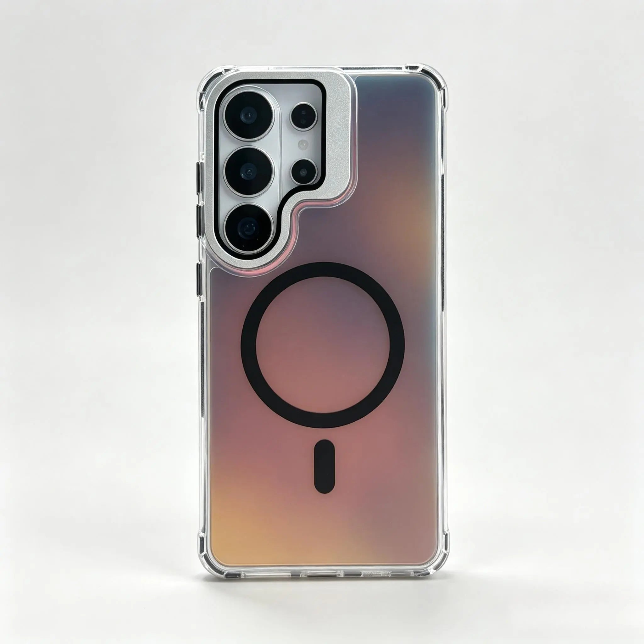 Samsung Extraordinary Chameleon Magnetic Case for S26 Ultra S25 S24 S23 Gradient Purple Pink Glitter Back, Magsafe Support, Built-In Camera Lens Film, 170 ° Drop Protection, Soft TPU Bumper, Accessories, Smartphone