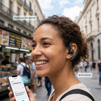 Auriculares Traductores Inteligentes X30: Traducción en Tiempo Real (150 Idiomas) + Asistente de IA